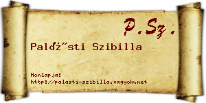 Palásti Szibilla névjegykártya